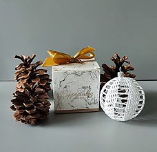 Dekorácie - Darčekové balenie - Vianočná guľa v krabičke - 15754266_