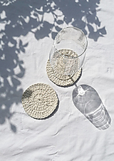 Úžitkový textil - Bavlnené okrúhle podložky pod poháre, hrnčeky - 15754231_