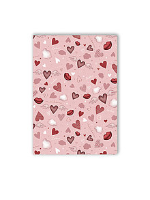 Papiernictvo - Zápisník A5 - Láska (ružový) - 15753117_