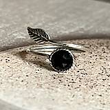 Prstene - Leaf Natural Faceted Spinel Ring Silver Ag925 / Strieborný prsteň s prírodným spinelom - 15755020_