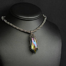Náhrdelníky - Voima, náhrdelník s kremeňom, korálky - 15755926_
