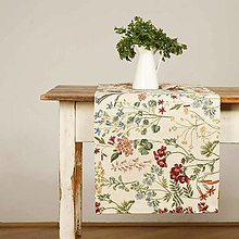 Úžitkový textil - Behúň na stôl – Záhrada - 15755049_