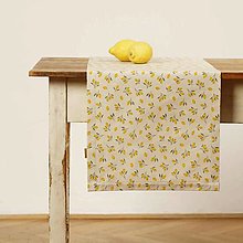 Úžitkový textil - Behúň na stôl – Citróniky - 15755390_