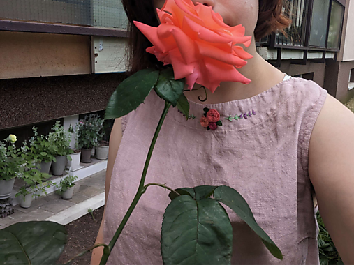 Blúzky a košele - Ľanová blúzka – upcyklovaná - 15755340_