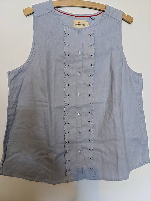 Blúzky a košele - Ľanová blúzka – upcyklovaná - 15756577_