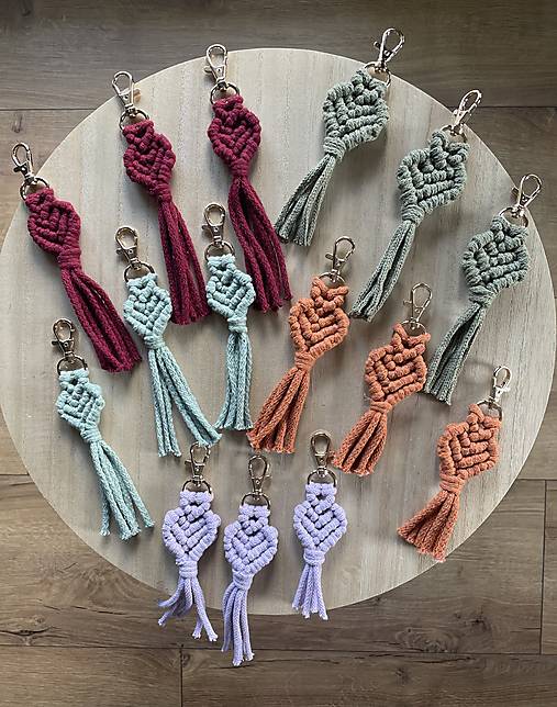 Komponenty - Macrame Mini prívesok srdiečko - 15756161_