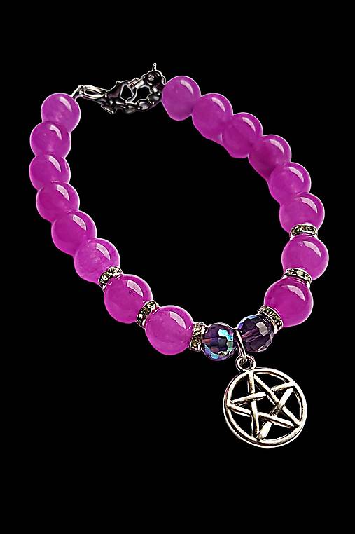 Náramky - Náramok Pentagram/Jadeit - 15756660_