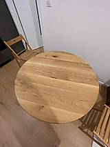 Nábytok - Dubový okrúhly stôl - 15757123_