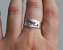 Prstene - Strieborný prsteň lúka - matovaný - 15757199_