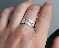 Prstene - Strieborný prsteň lúka - matovaný - 15757202_