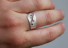 Prstene - Strieborný prsteň lúka - matovaný - 15757204_