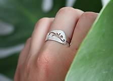 Prstene - Strieborný prsteň lúka - matovaný - 15757205_