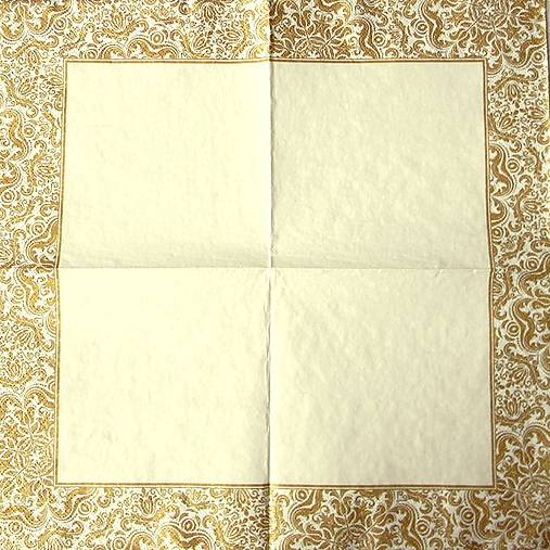 Papier - Zlaté ornamenty-servítka - 15756825_