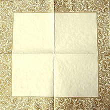 Papier - Zlaté ornamenty-servítka - 15756825_