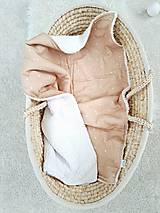 "Tuľkacia" mušelínová deka CUTE Biela bodka na telovej s jemným barančekom 65x90cm 