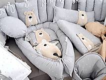 Detský textil - Hniezdo pre bábätko CUTE biela bodka na šedej - 15759830_