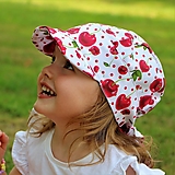 Detské čiapky - Letný detský šilt čerešne - prémiová bavlna - 15757907_