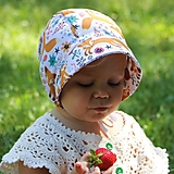 Detské čiapky - Letný detský čepiec líška prémiová bavlna - 15759273_