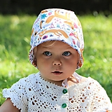 Detské čiapky - Letný detský čepiec líška prémiová bavlna - 15759281_
