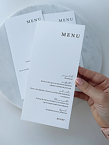 Papiernictvo - Svadobné menu DL simple - 15759032_