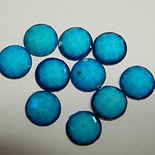 Iný materiál - 12 mm Nalepovacie kamienky akrylové (Tyrkysová modrá) - 15757932_
