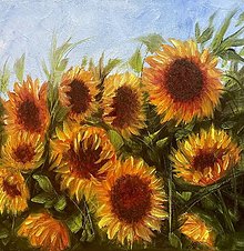 Obrazy - Letna kvetinova seria - slnecnice - 15758844_