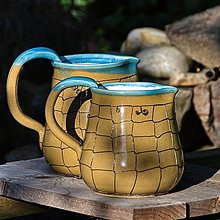 Nádoby - Drátovaný keramický džbán, menší - 15758126_