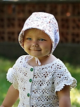 Detské čiapky - Ľahučký detský čepiec Lea - mušelín - 15761501_