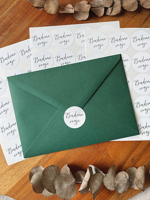 Úložné priestory & Organizácia - Nálepky Budeme svoji - 20ks - 15760816_