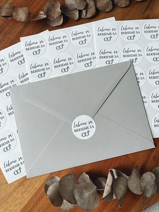 Úložné priestory & Organizácia - Nálepky Ľúbime sa, berieme sa - 20ks - 15760817_