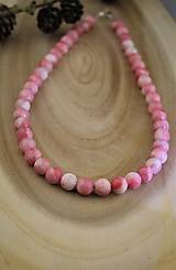 Náhrdelníky - Iránsky ružový jadeit náhrdelník - 15762218_