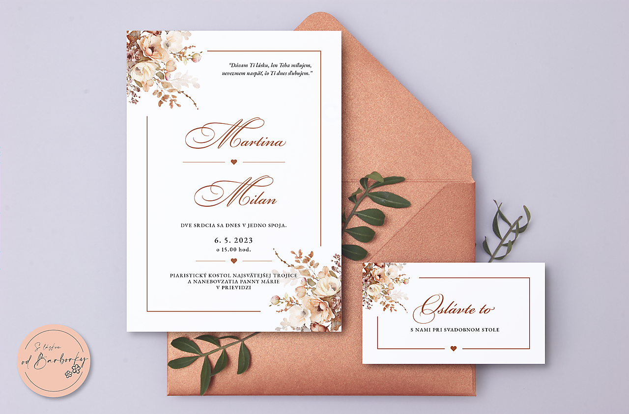 Svadobné oznámenie B#96