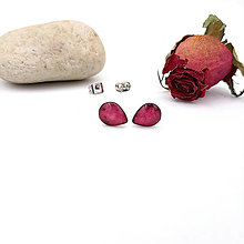 Náušnice - Puzetové živicové náušnice _ Miniatúrky 2 (ruža) - 15760987_