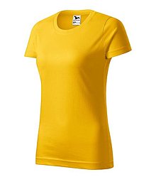 Polotovary - Dámske tričko BASIC žltá 04 - 15760187_