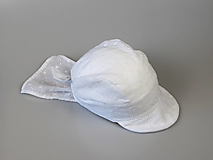 Detské čiapky - Letný ľahučký šilt Laura - biela madeira - 15763931_