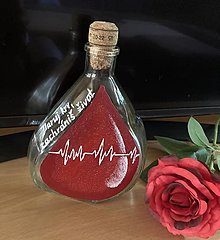 Nádoby - Maľovaná fľaša - Daruj krv - 15763530_