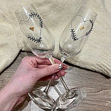 Nádoby - Svadobné poháre na šampanské/prosecco - 15763184_