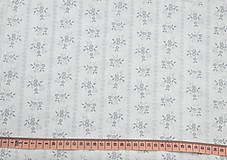 Textil - Sivé kvietky 50x140 cm - 15764566_