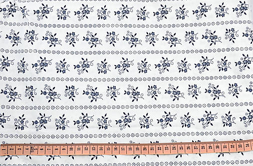 Textil - Modré kvietky - 15763571_