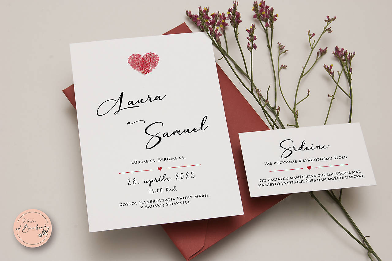 Svadobné oznámenie B#87