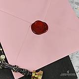 Papiernictvo - Obálky na svadobné oznámenia - Rúžová štvorec - 15764028_