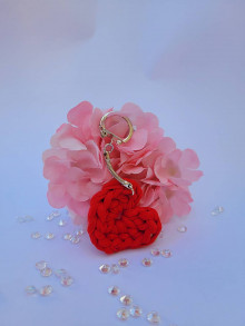 Kľúčenky - Háčkovaná kľúčenka Srdce Zara  (Bez úpravy) - 15763970_
