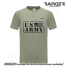 Topy, tričká, tielka - Tričko RANGER® - US ARMY (Šedá) - 15763277_