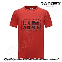 Topy, tričká, tielka - Tričko RANGER® - US ARMY (Červená) - 15763282_