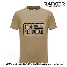 Topy, tričká, tielka - Tričko RANGER® - US AIR FORCE (Béžová) - 15763322_