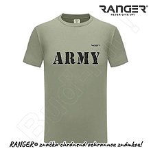 Topy, tričká, tielka - Tričko RANGER® - US ARMY - a (Šedá) - 15763643_