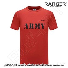 Topy, tričká, tielka - Tričko RANGER® - US ARMY - a (Červená) - 15763647_