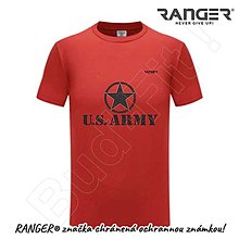 Topy, tričká, tielka - Tričko RANGER® - US ARMY - b (Červená) - 15763659_