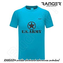 Topy, tričká, tielka - Tričko RANGER® - US ARMY - b (Modrá) - 15763660_