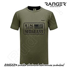 Topy, tričká, tielka - Tričko RANGER® - US SERGEANT (Hnedá) - 15763774_